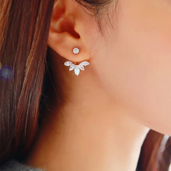 Crystal Ear Jacket Earrings - Picture 2 of 4